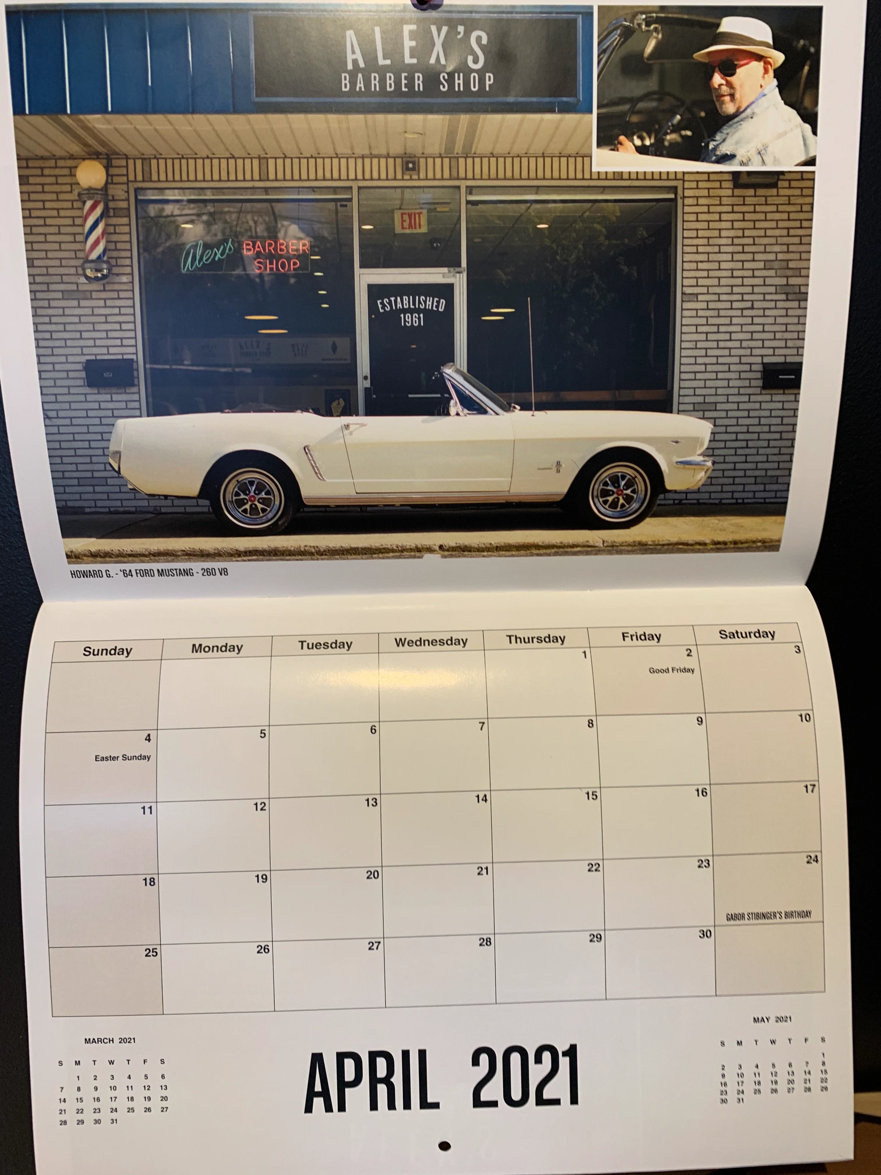 Alex's Barber Shop 2021 Client & Car Calendar - Image 3